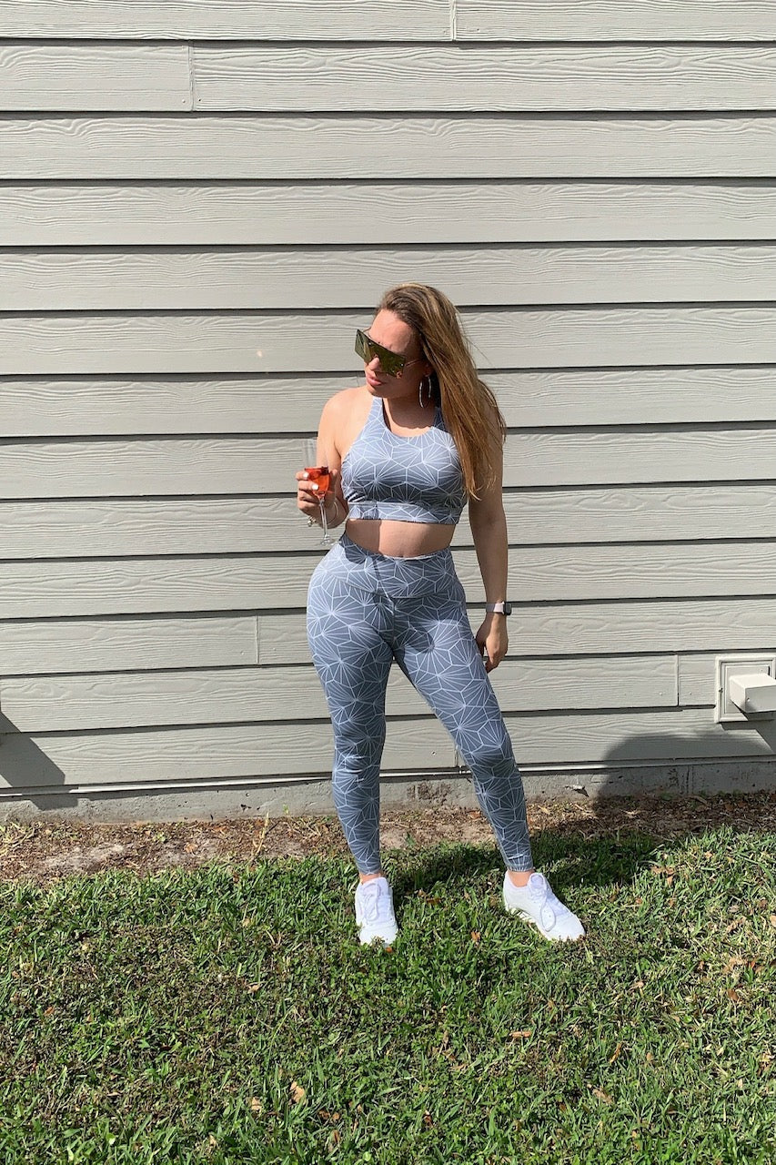grey active wear set