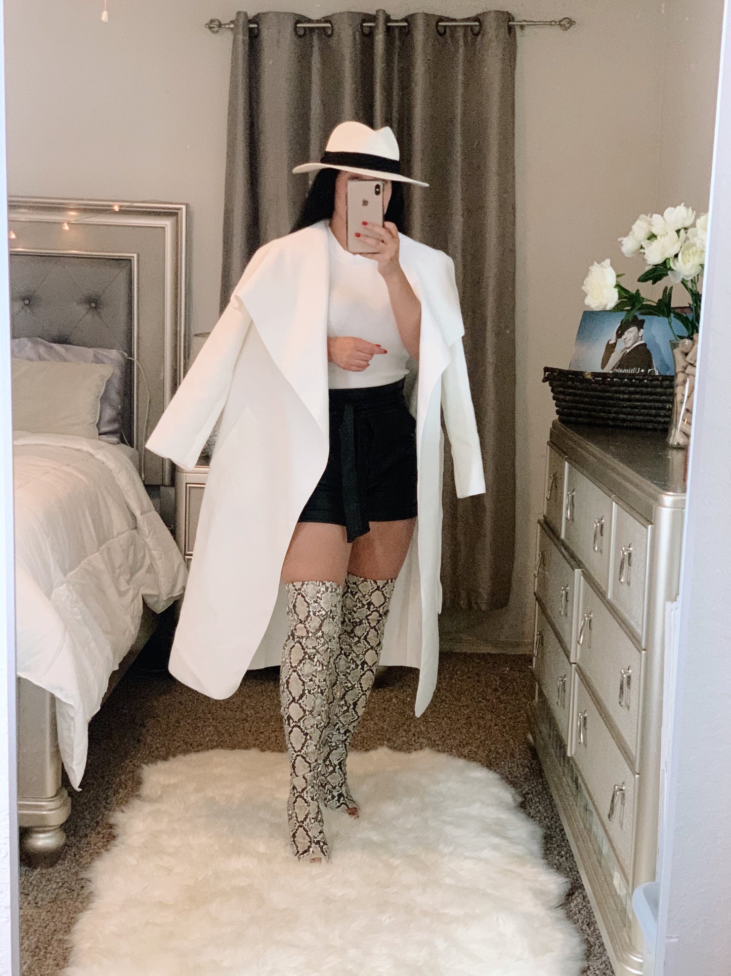 White Waterfall Trench-Outerwear