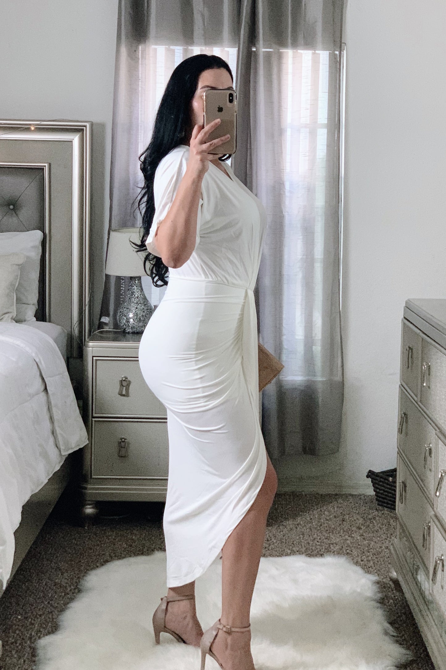 Mykonos Blanc-Midi Dress