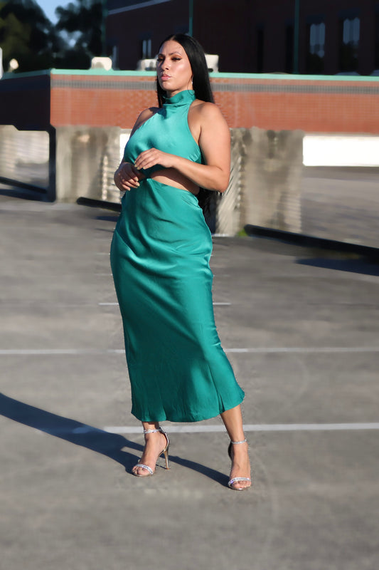 Sansa High Neck Midi