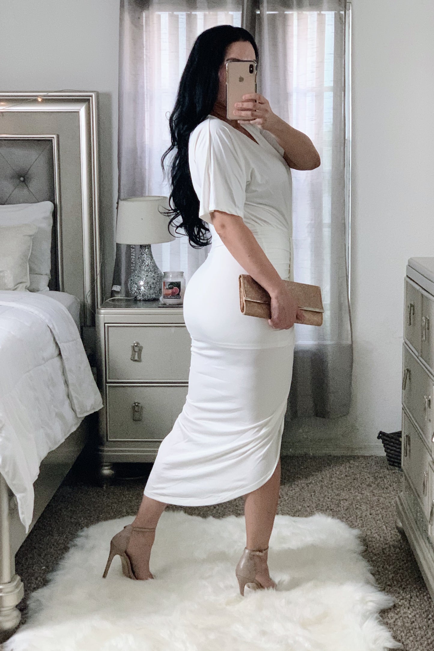 Mykonos Blanc-Midi Dress