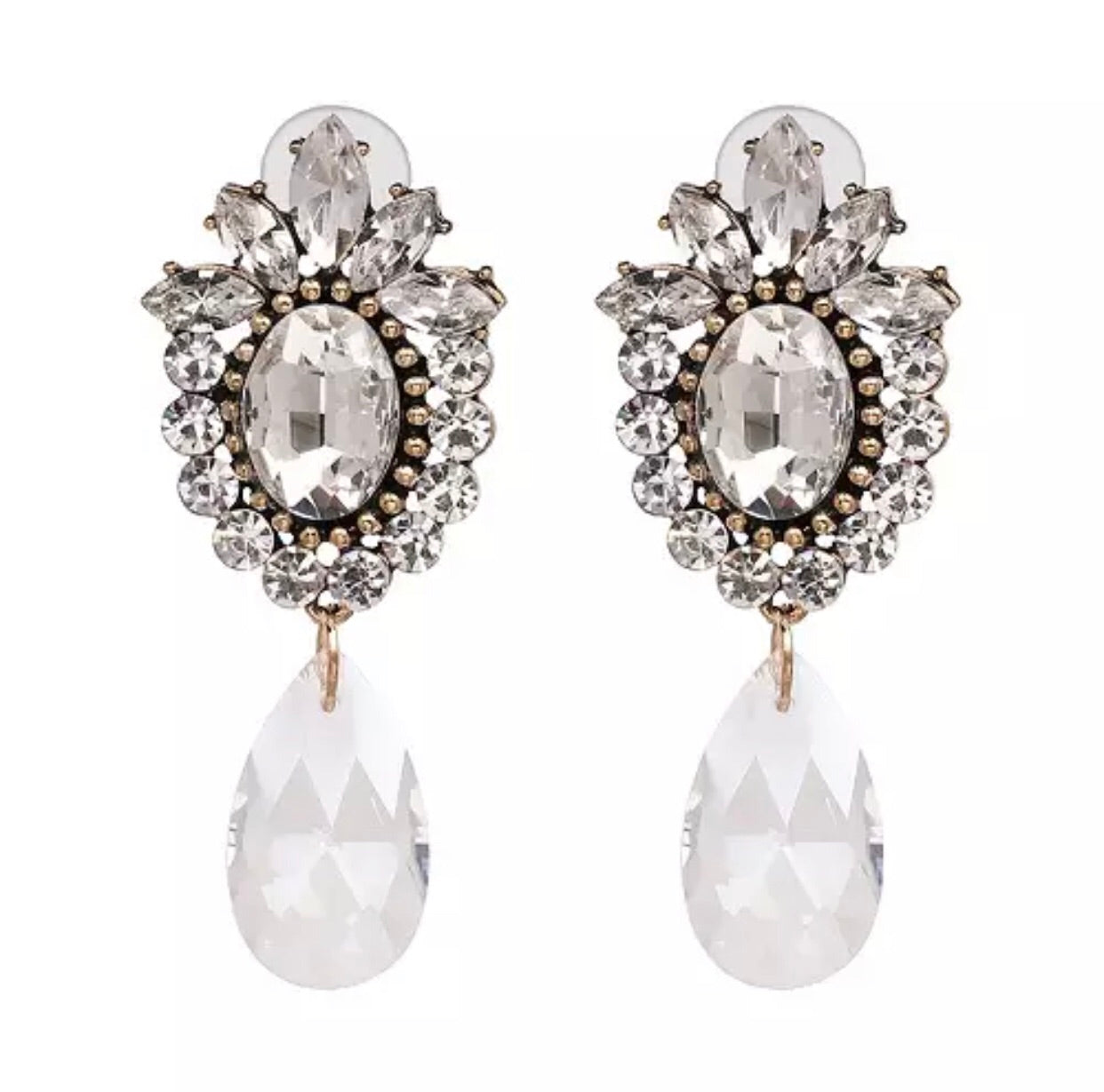 rhinestone dangle earrings