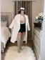 White Waterfall Trench-Outerwear