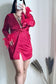 Mia | Satin Twist Wrap Feather Dress