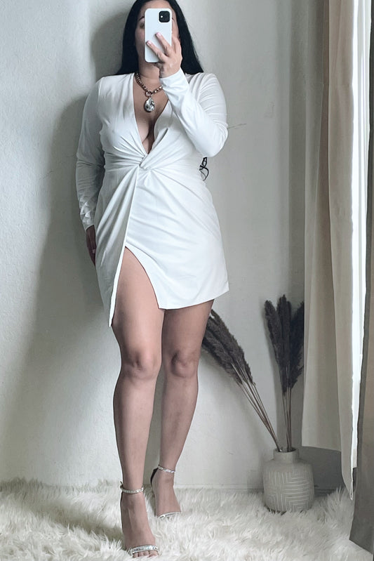 Attara | Faux Leather Mini Dress