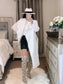 White Waterfall Trench-Outerwear